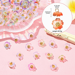 100 шт. светящиеся и двухцветные прозрачные подвески из смолы&nbsp;PALLOY-CJ00112