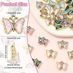 32шт 8 цвета подвески из сплава со стразами&nbsp;FIND-CJ0005-13