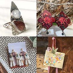 Акриловая серьга ручной работы шаблон&nbsp;DIY-WH0359-064