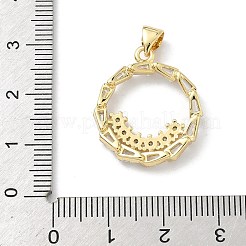 Рождественские латунные подвески с микропаве из фианита&nbsp;KK-H537-21G