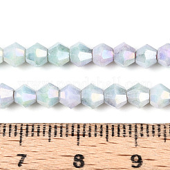 Антикоррозийные гальванические биконические стеклянные бусины&nbsp;X-EGLA-T021-4mm-16-07