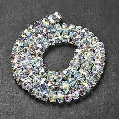 Прозрачные стеклянные бусины гальваническим пряди&nbsp;EGLA-K071-04A