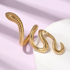 Кольца-манжеты из нержавеющей стали 304 в форме змеи для женщин&nbsp;RJEW-A091-15G