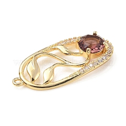 Латунь с подвесками из стекла k9 и стразами&nbsp;KK-C024-05KCG-01