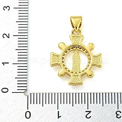 Подвески из настоящей латуни с покрытием из 18-каратного золота и ракушкой&nbsp;KK-D534-05G-02