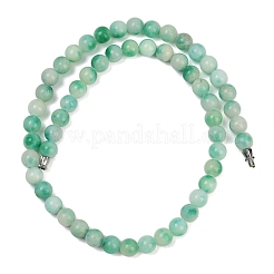 Окрашенные природные белый нефрит бисер пряди&nbsp;LS-G-F591-26-8mm