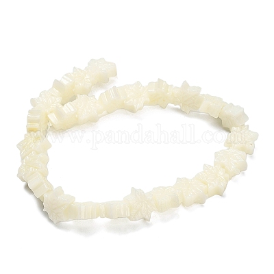 Резные бусины из синтетического коралла&nbsp;BSHE-H114-02B-1