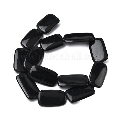 Натуральный черный камень бисер нитей&nbsp;G-L650-C01-01-1