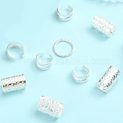 200 шт. 5 стиля железные манжеты для волос&nbsp;AJEW-SC0003-88-1