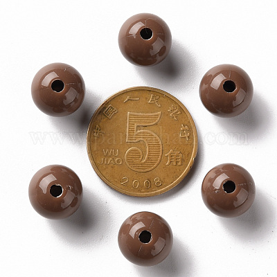 Непрозрачные акриловые бусины&nbsp;X-MACR-S370-C10mm-A17-1