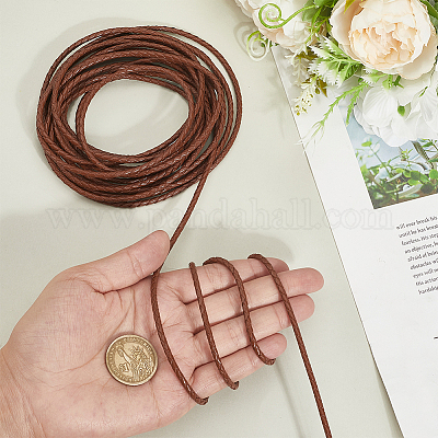 Круглый плетеный шнур из коровьей кожи с буквами длиной 5 м&nbsp;WL-GF0001-34A-02-1