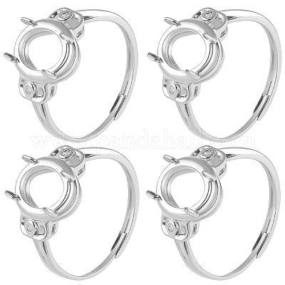 4 шт. регулируемые латунные кольцевые компоненты&nbsp;KK-SC0007-02B-1