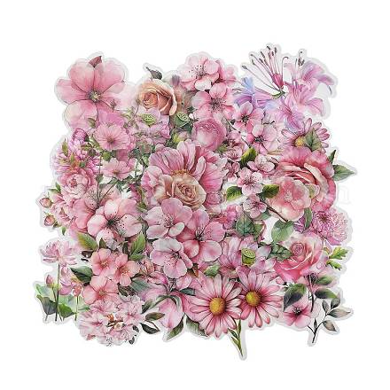 50шт. водонепроницаемые наклейки из ПВХ с цветочным рисунком&nbsp;STIC-D300-06-1