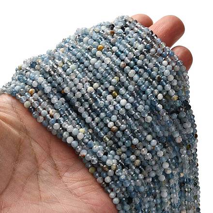 Природные Аквамарин бисер нитей LS-G-RM2025-A17-3mm-A-1