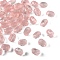 50Pcs Transparent Glass Beads, Rabbit, Pink, 15x11.3~11.6x9.7~10mm, Hole: 1mm