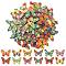 Printed Wood Buttons, 2-Hole, Butterfly, Random Color, 18x24.5x2mm, 50pcs/bag
