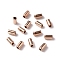 ABS Plastic Beads, for Bracelet Necklace, Clothes Accessories, Column, Rose Gold Plated, 6x3mm, Hole: 1.6mm, 1000pcs/bag