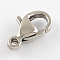 Tarnish Resistant Polished 304 Stainless Steel Lobster Claw Clasps, Stainless Steel Color, 12.5x7x4mm, Hole: 1mm