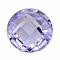 Cubic Zirconia Charms, Faceted, Flat Round, Lilac, 2x4mm, Hole: 0.7~0.8mm