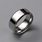 304 Stainless Steel Wide Band Finger Rings for Women Men, Plain Band Rings, Stainless Steel Color, 8mm, Inner Diameter: US Size 7(17.3mm)