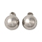 201 Stainless Steel Charms, Ball Charm, Stainless Steel Color, 10x7mm, Hole: 2mm
