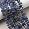 Natural Tanzanite Beads Strands, Nuggets, with Seed Beads, Grade A, 8~9x9~12x2.5~5mm, Hole: 0.8mm, about 66~70pcs/strand, 15.35~15.94''(39~40.5cm)
