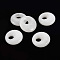 Natural White Jade Pendants, Donut/Pi Disc, 17.5~18.5x5.5mm, Hole: 5.5mm