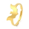 Animal 201 Stainless Steel Adjustable Rings for Women, Golden, Bat, 10.5mm, Inner Diameter: 18mm