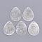 Capiz Shell Pendants, teardrop, WhiteSmoke, 39x30x1mm, Hole: 1.5mm