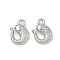 304 Stainless Steel Charms, Fish, Long-Lasting Plated, Platinum, 9x6x2.5mm, Hole: 1mm