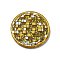 Acrylic Pendants, Disco Series, Goldenrod, 34.5x2mm, Hole: 1.6mm