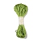 Polyester Embroidery Floss, Cross Stitch Threads, Lawn Green, 1.5mm, 20m/bundle
