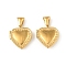316 Stainless Steel Locket Pendants, with 304 Stainless Steel Snap on Bails Stainless Steel Photo Frame Charms, Ion Plating(IP), Heart Charms, Real 20K Gold Plated, 23.5x21.5x6mm, Hole: 9x4.5mm, Inner Diameter: 14x14.5mm