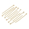Brass Eye Pins, Cadmium Free & Nickel Free & Lead Free, Long-Lasting Plated, Real 18K Gold Plated, 39.5~40x0.7mm, Hole: 1.5mm,  about 125pcs/bag