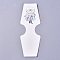 Cardboard Fold Over Paper Display Hanging Cards, Used For Necklace, Earrings and Pendants Accessory Display, Colorful, 120x45x0.4mm, Hole: 2mm and 6.5x18mm