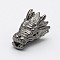 Dragon Head Alloy Beads, Gunmetal, 15x12.5x12mm, Hole: 2mm