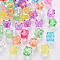 Transparent Acrylic Beads, Cube, Faceted, Mixed Color, 10x10x8mm, Hole: 1.5mm, about 900pcs/500g