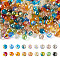 180Pcs 18 Colors Transparent Electroplate Glass Bead, AB Color Plated, Faceted, Round, Mixed Color, 8mm, Hole: 1.4mm, 10pcs/color