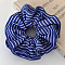 Striped Beach Vacation Style Polyester Elastic Hair Ties, Scrunchie/Scrunchy, Ponytail Holder for Women Girls, Blue,