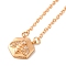 Brass Pave Clear Cubic Zirconia Cable Chain Bees Hexagon Pendant Necklaces for Women, Light Gold, 16.93 inch(430mm), Pendant: 15x13mm