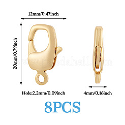 8 шт. латунные застежки-лобстеры&nbsp;KK-TA0002-73