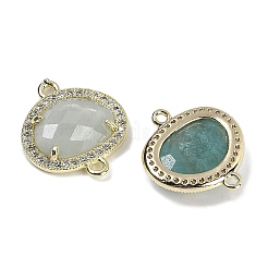 Натуральный цветок амазонит граненые овальные звенья&nbsp;G-B126-01G-15