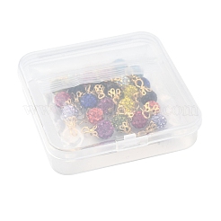 24 шт. подвески из полимерной глины со стразами 12 цветов PALLOY-PH01793