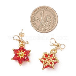 Латунные болтающиеся серьги&nbsp;EJEW-MZ00678-02