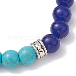 Женские браслеты из круглых бусин из натурального тигрового глаза&nbsp;BJEW-JB12744