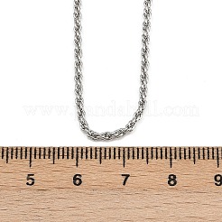 Ожерелья из латунной веревки толщиной 2 мм для женщин и мужчин&nbsp;NJEW-G174-01P