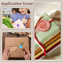 3 шт. 3 стиля позолоченная восковая печать латунная головка штампа&nbsp;AJEW-CP0007-52A