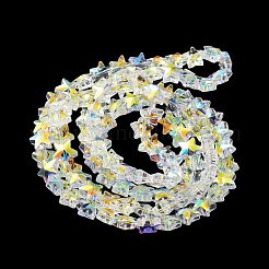 Гальванизируйте прозрачные стеклянные бусины&nbsp;EGLA-Z003-AB01