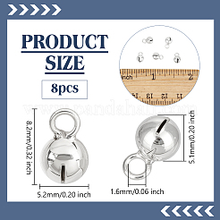 8 шт. 925 подвески-колокольчики из стерлингового серебра&nbsp;STER-BC0003-26