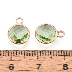 Латунь стекло подвески золотой тон&nbsp;GLAA-ZX008-24K-G